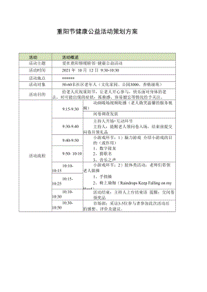 重阳节健康公益活动策划方案.docx