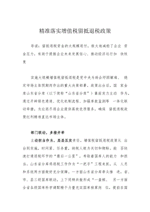 精准落实增值税留抵退税政策.docx