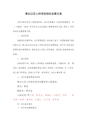 青白江区人和学校岗位设置方案.docx
