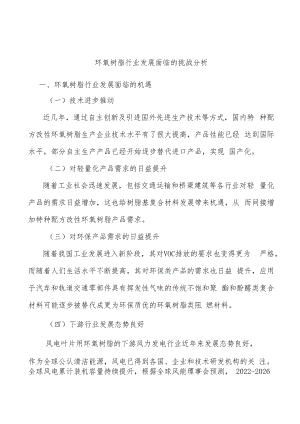 环氧树脂行业发展面临的挑战分析.docx