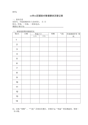 留验对象健康状况登记表.docx