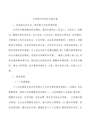 水资源节约保护实施方案.docx