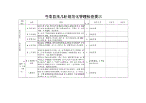 苍南县托儿所规范化管理检查要求.docx