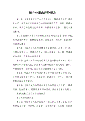 镇办公用房建设标准.docx
