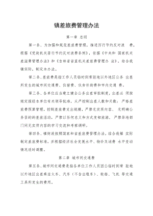 镇差旅费管理办法.docx