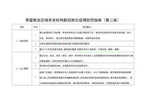 零星散发区域养老机构新冠肺炎疫情防控指南.docx