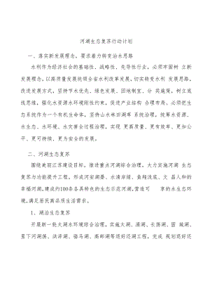 河湖生态复苏行动计划.docx