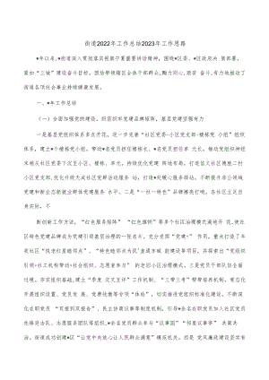 街道2022年工作总结2023年工作思路.docx