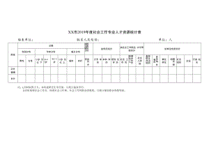 社会工作专业人才资源统计表.docx