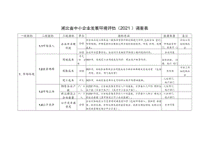 湖北省中小企业发展环境评估2021调查表.docx