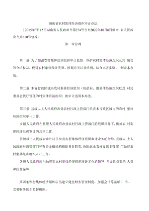 湖南省农村集体经济组织审计办法(2022修改).docx