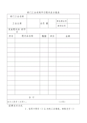 部门工会采购节日慰问品方案表.docx