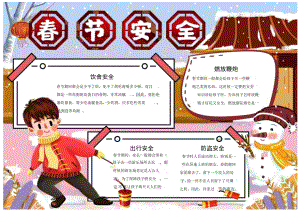 春节饮食防火防盗安全注意海报.docx