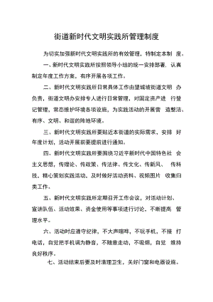 街道新时代文明实践所管理制度.docx