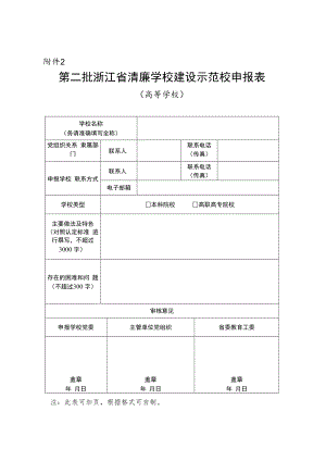 第二批浙江省清廉学校建设示范校申报表.docx