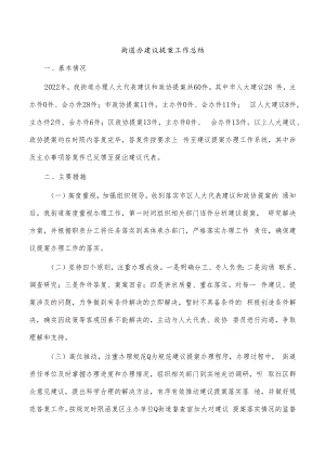 街道办建议提案工作总结.docx
