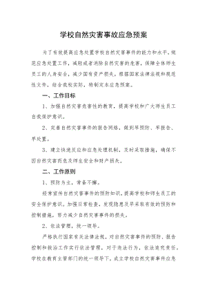 学校自然灾害事故应急预案.docx