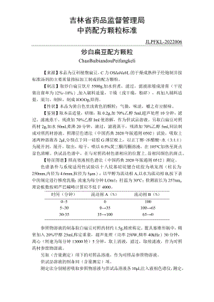 吉林中药炒白扁豆配方颗粒标准.docx