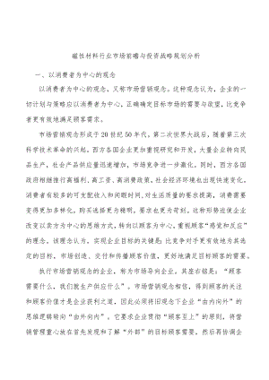 磁性材料行业市场前瞻与投资战略规划分析.docx