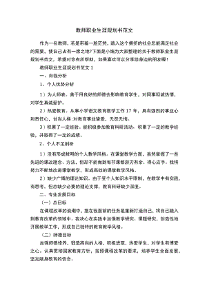 教师职业生涯规划书范文.docx