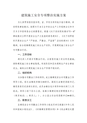 建筑施工安全专项整治实施方案.docx