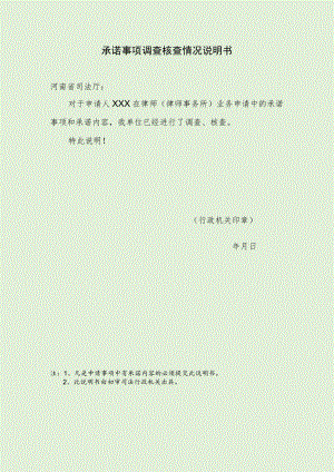 承诺事项调查核查情况说明书.docx