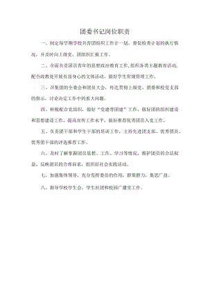 团委书记岗位职责.docx