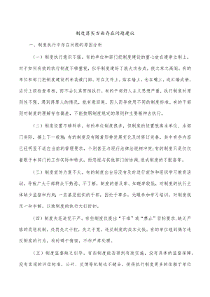 制度落实方面存在问题建议.docx