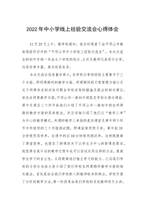 2022年中小学线上经验交流会心得体会.docx