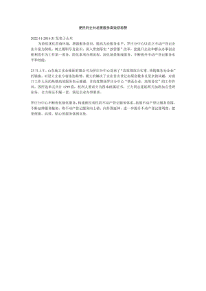 便民利企共发展 服务高效获称赞.docx
