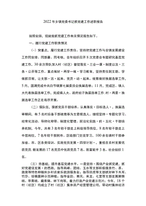 2022年乡党委书记抓党建工作述职报告.docx