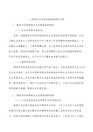 工具钢行业市场突围战略研究分析.docx