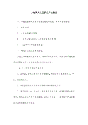 少先队大队委员会产生制度.docx