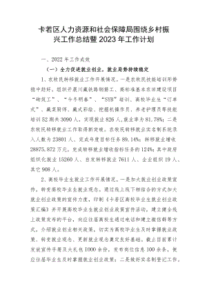 人社局乡村振兴工作计总结.docx