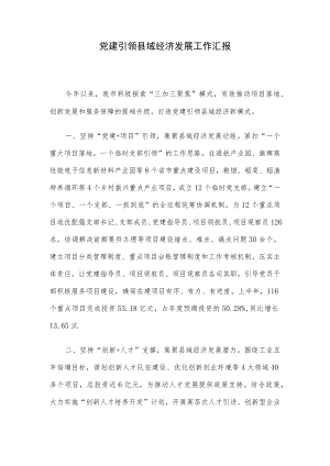 党建引领县域经济发展工作汇报.docx