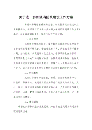 关于进一步加强消防队建设工作方案.docx
