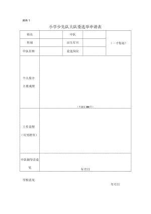 小学少先队大队委选举申请表.docx