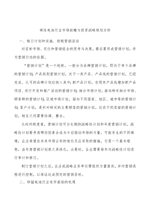 碳性电池行业市场前瞻与投资战略规划分析.docx