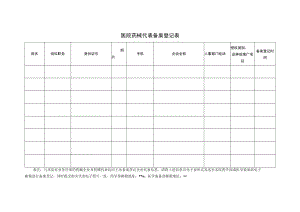 医院药械代表备案登记表.docx