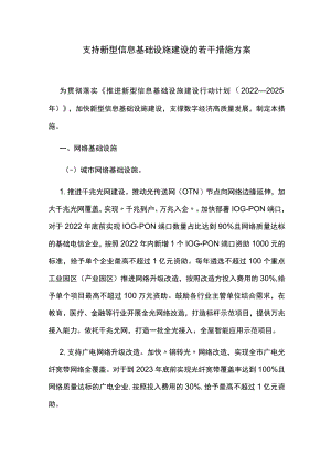 支持新型信息基础设施建设的若干措施方案.docx