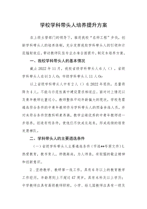 学校学科带头人培养提升方案.docx