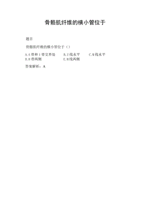骨骼肌纤维的横小管位于.docx