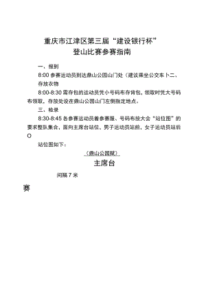 重庆市江津区第三届“建设银行杯”登山比赛参赛指南.docx