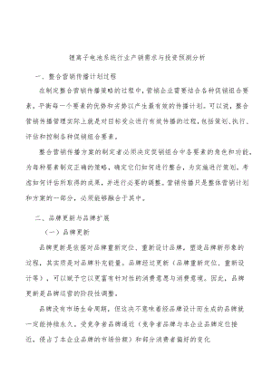 锂离子电池系统行业产销需求与投资预测分析.docx