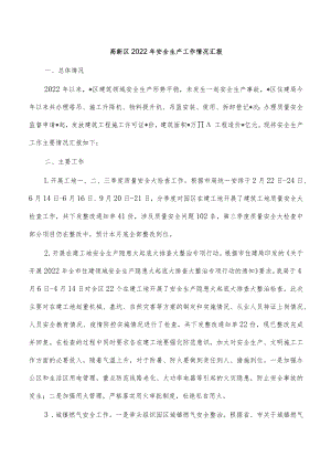 高新区2022年安全生产工作情况汇报.docx