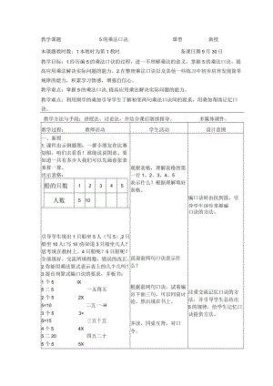 集体备课《5的乘法口诀》.docx