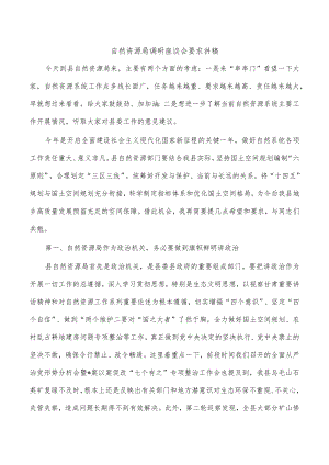 自然资源局调研座谈会要求讲稿.docx