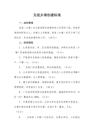 无疫乡镇创建标准.docx