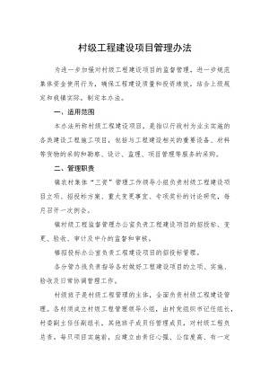村级工程建设项目管理办法.docx