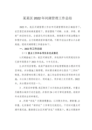 某某区2022年河湖管理工作总结.docx